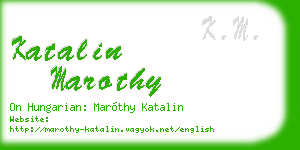 katalin marothy business card