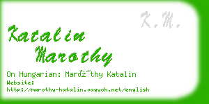 katalin marothy business card